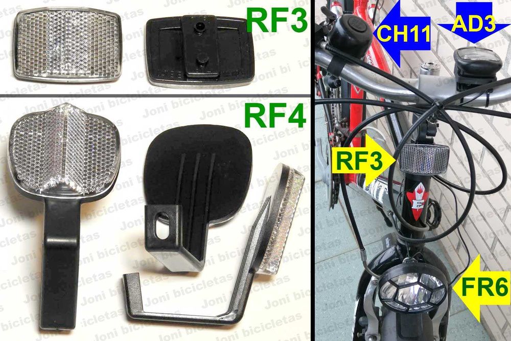 Reflectores de bicicleta clássica, pasteleira, montanha, criança