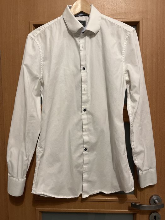 Koszula męska biała slim fit 176cm