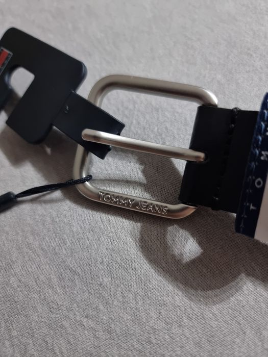 Nowy męski pasek tommy hilfiger czarny 95 cm skóra