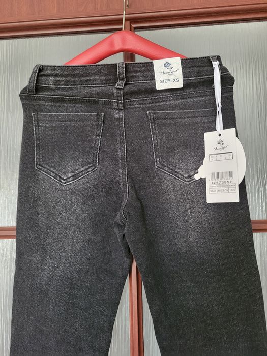Spodnie jeans czarny xs