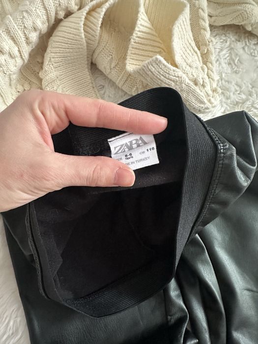 Шкіряні лосинки і светрик Zara 116р