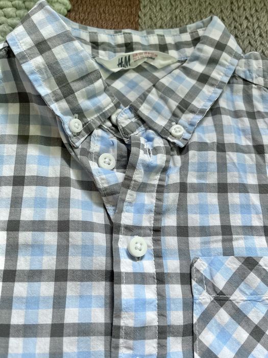 Rozm.134 H&M, 5.10.15 koszule z krótkim rękawem dla chłopca bdb