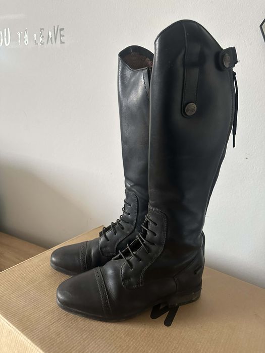 Oficerki jeździeckie HKM Valencia- Skóra bawola roz. 35