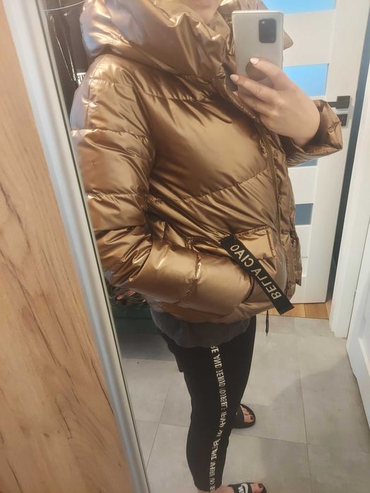 Kurtka puchowa miedziana