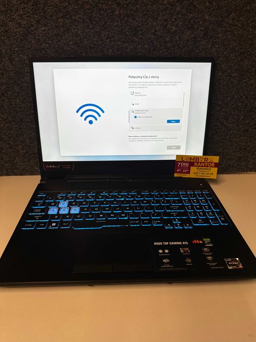 859/25 Laptop Asus A15 Tuf Gaming (R5-7535hs, 16gb, 512gb ssd RTX3050)