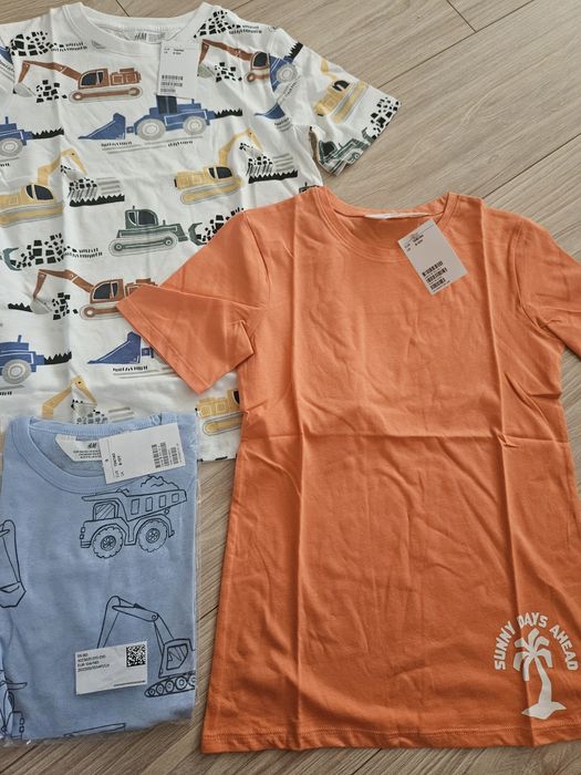 Nowe T-shirty H&M roz.134/140, 6szt