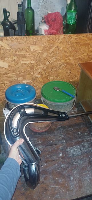 Escape firebox cromado com ponteira e Proteção de balão