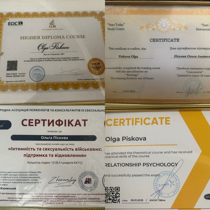 Сексолог. Психолог. Гештальт терапевт. Кризисный психолог. ПТСР.КПТ