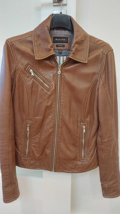 Casaco em pele Massimo Dutti