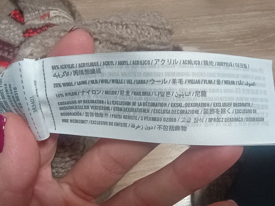 Sweter z dodatkiem wełny XS