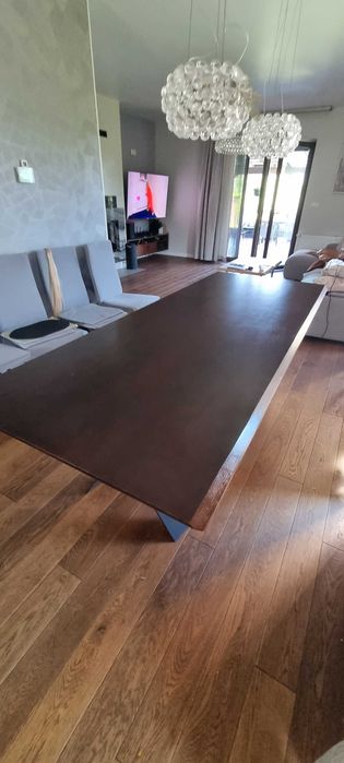 Stół z mdf pokryty fornirem 250x100x76