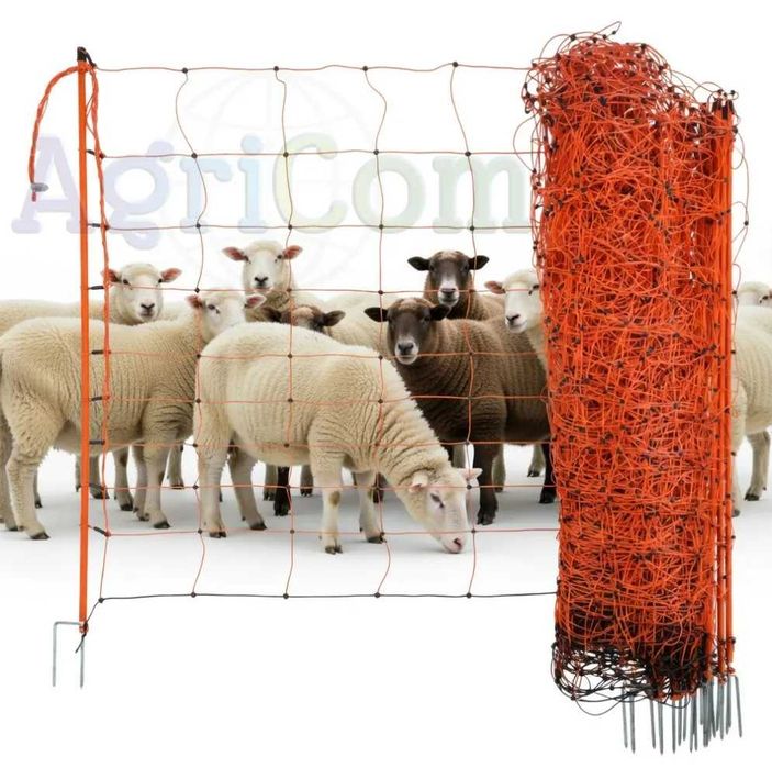 Siatka ogrodzeniowa elektryczna dla owiec , 50m-108 cm 2 szpice