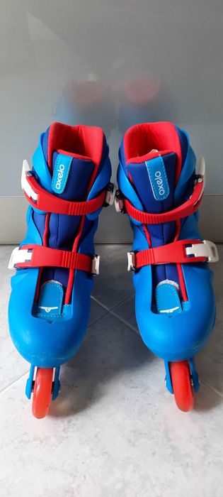Patins Decathlon nº32-34 + kit proteção