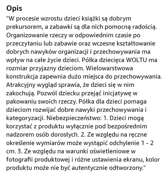 Nowa PIĘKNA półka ścienna na książki organizer stojak 4 poziomy