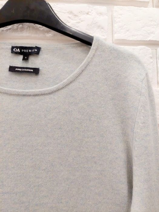 Sweter 100% kaszmir jasnoniebieski style