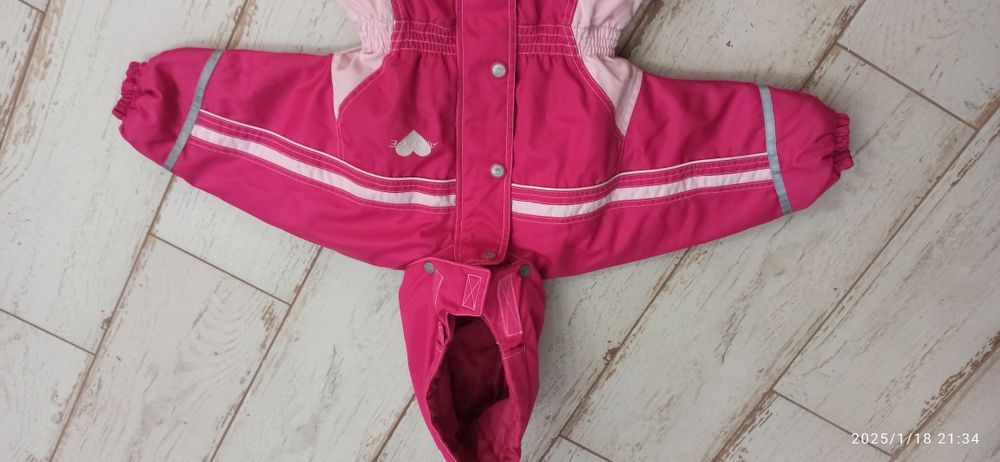 Zimowy ciepły kombinezon zimowy 2w1 z podpinką 2lata dziewczynka 92