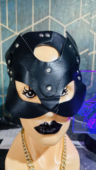 Skórzana maska Catwoman | pole dance exotic / drag / scena