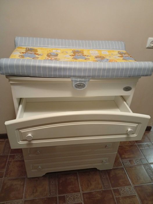 Пеленальний комод з ванночкою NEOnato (Італія) білий