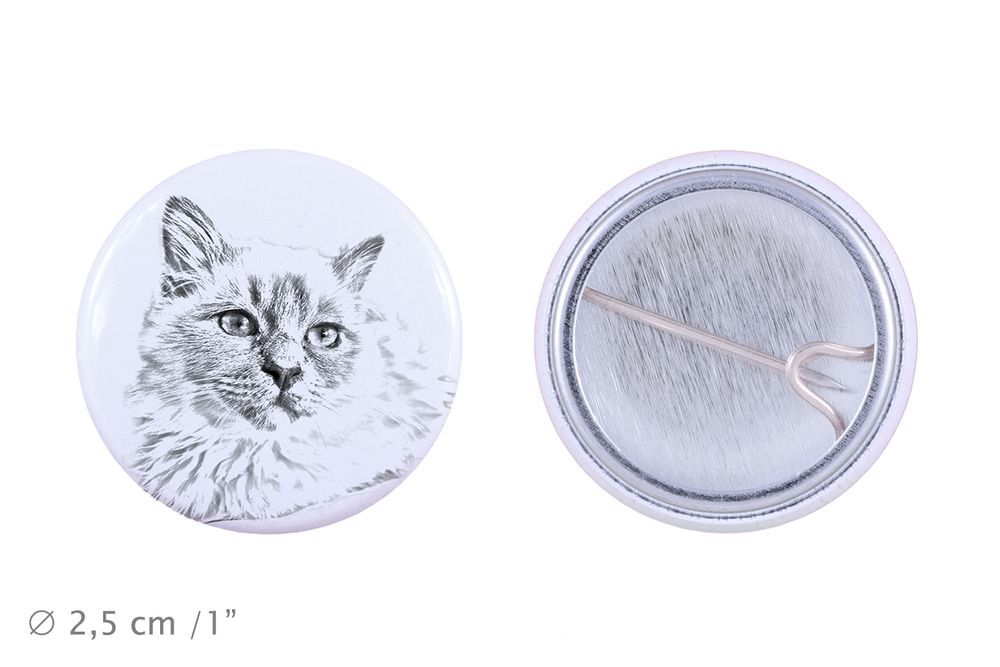 Birman przypinka z kotem mała Art-Dog