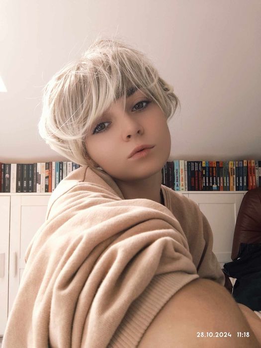 Krótka peruka ombre sombre blond short hair uniseks