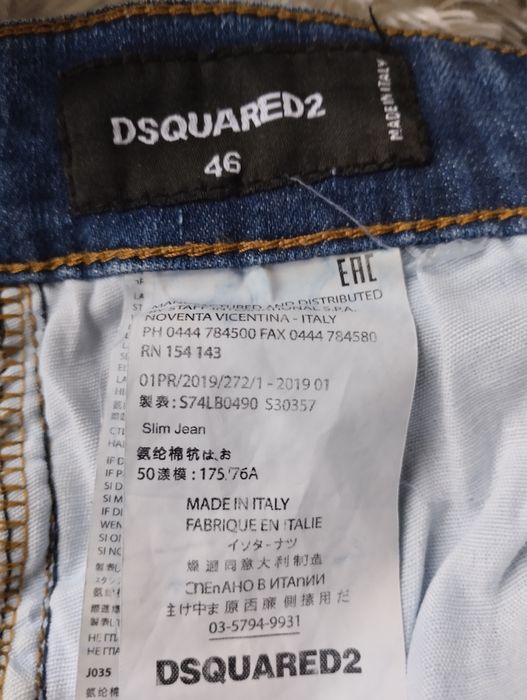 Джинси  оригінал  DSQUARED2 Slim Jean, Made in Italy, ,р. 46