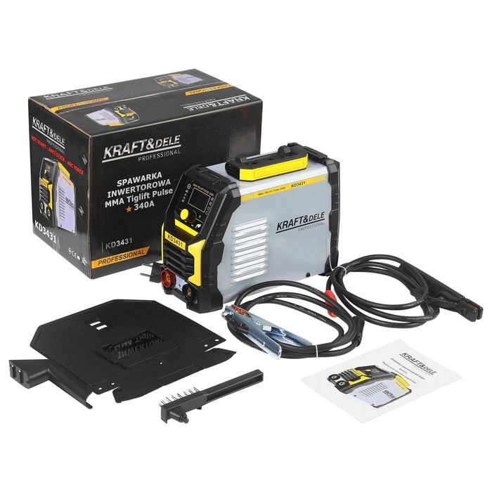 Spawarka inwertorowa 340A MMA, TIG LIFT, PULSE + kable Kraft&Dele