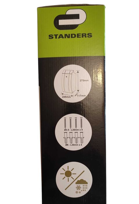 Skrzynka na listy A4 srebrna Standers