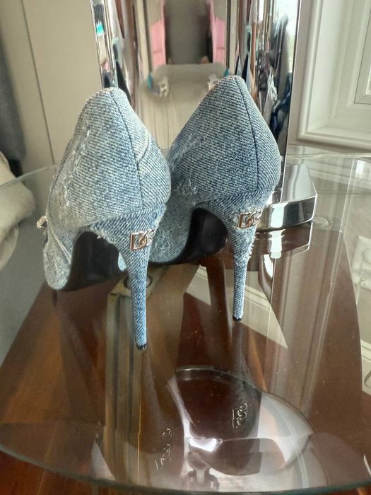 Dolce & Gabbana Distressed Patchwork Denim  Shoes