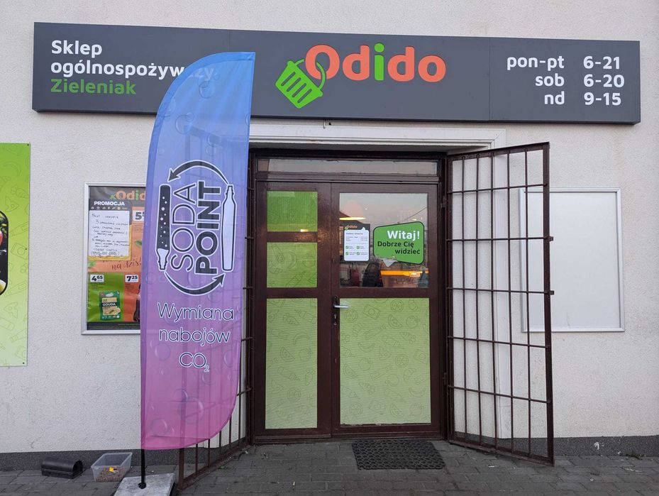 Sodastream Wiskitki, Plac Wolności 9 Wymiana nabojów CO2