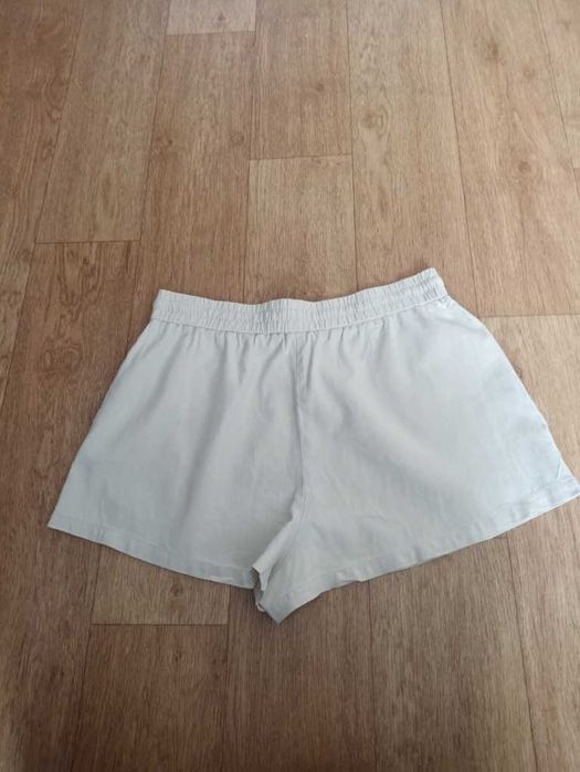 Zara Шорты женские лен с вискозой бежевые XL