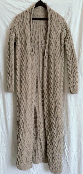 Sweter/płaszcz Handmade wełna nowy