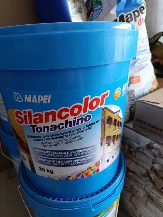 Tynk silikonowy MAPEI SILANCOLOR TONACHINO 1,5 mm 20kg / biały baranek