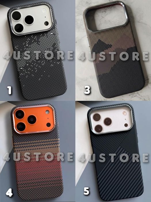 Чехол Carbon Magsafe на iPhone 17 Pro ультра тонкий легкий чохол під Карбон