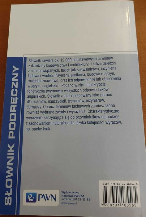 Słownik budowlany z wymową, polsko-angielski