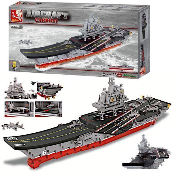 Klocki Wojsko Statek Lotniskowiec USS Enterprise (CVN-65) 1058el.