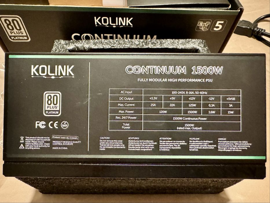 Kolink Continuum 1500W PC Power Supply64751075472385122