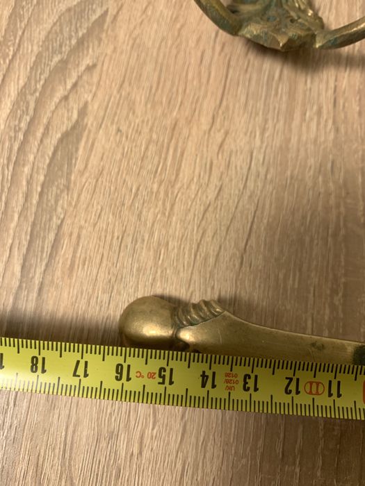 Duze wieszaki mosięż antyki 5 szt