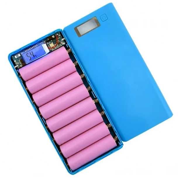 Powerbank - akumulatorki 8x 18650 - cyfrowy - wymienne baterie