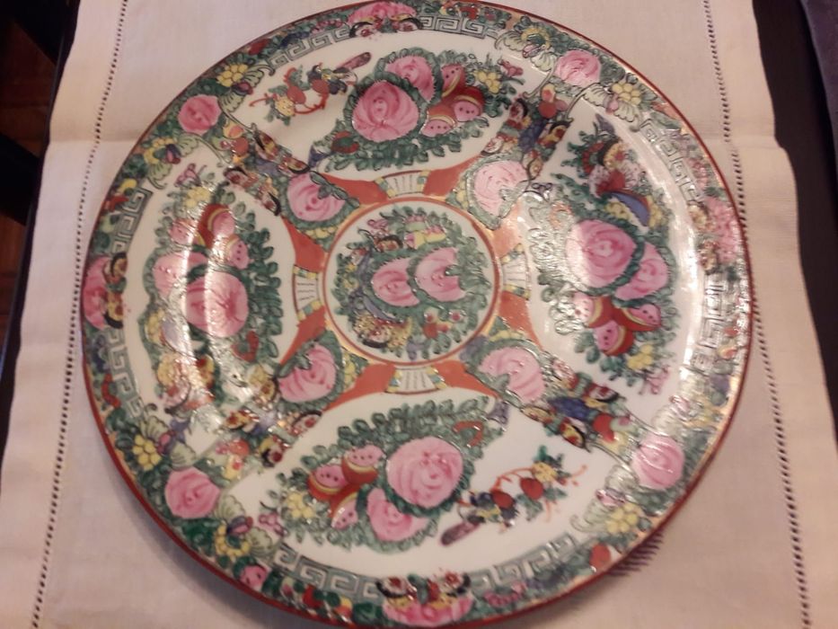 Pratos China Rosa Macau século XIX