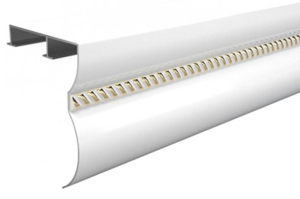 Карниз алюмінієвий Алюпро Білий 3.0м дворядний