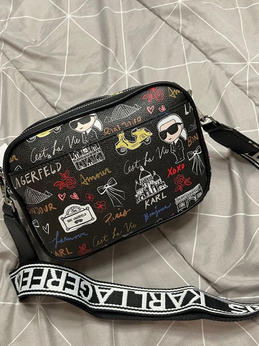 Torebka listonoszka graffiti karl lagerfeld