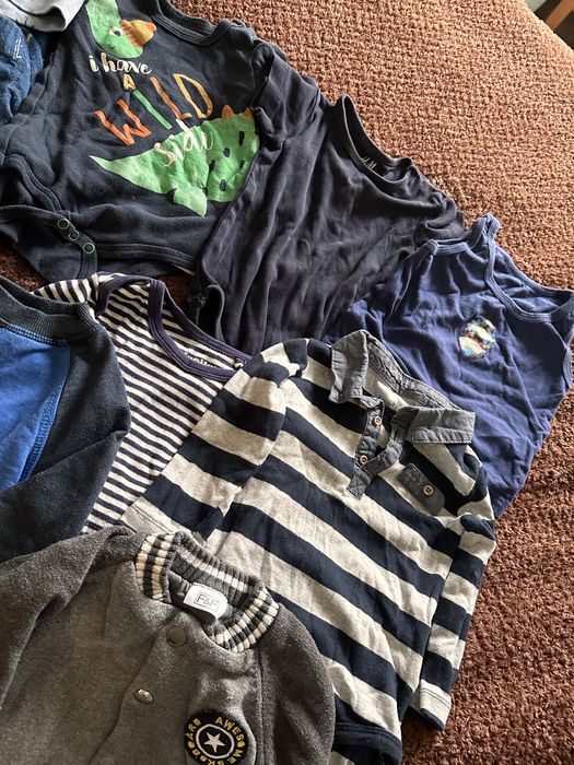 Mega Paka ubranka 74-80 kurtka bluza body spodenki czapka