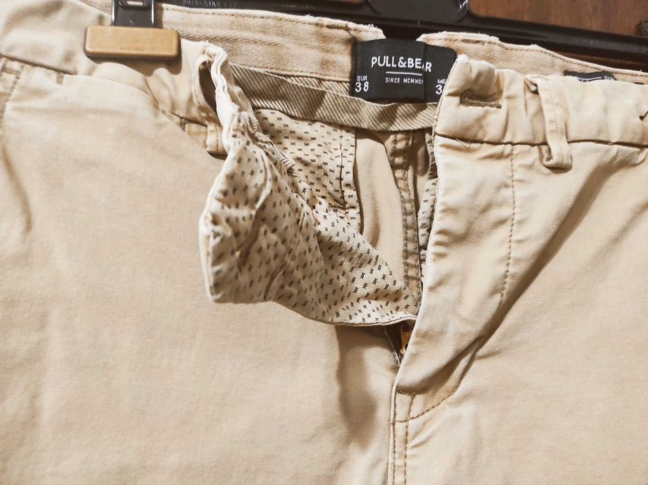 Calças chino Pull bear 38 beje