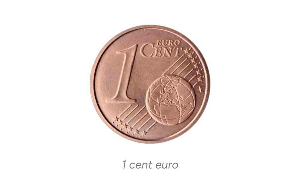 Moeda  rara de 1 cêntimo.