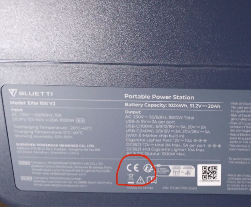 На 4.02.26 Зарядная станция Bluetti Elite 100 V2, 1800 Вт, 1024 Вт*ч