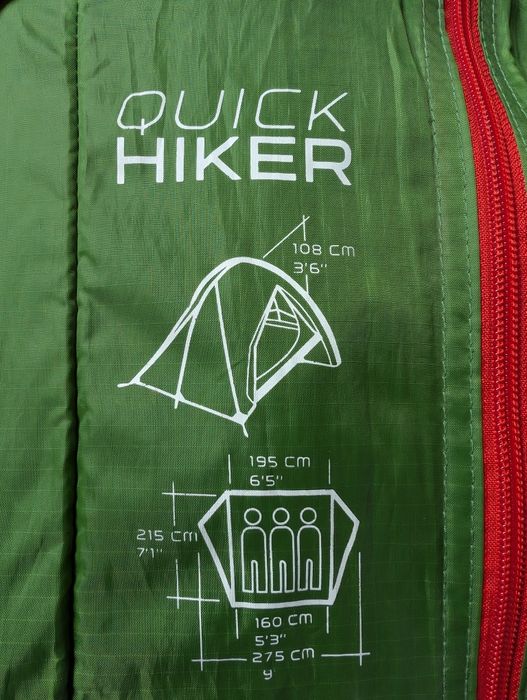 Namiot Quechua Quick Hiker 3 – 3-osobowy + mata samopompująca GRATIS
