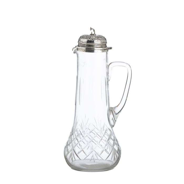 Prata - Caneca com prata e vidro lapidado