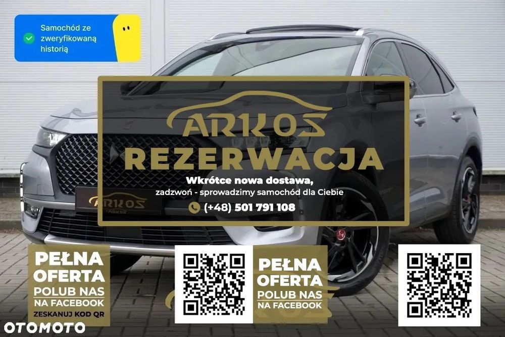 DS Automobiles DS 7 Crossback 1.6 179KM Skóra LedVision Navi Kamera Panorama HAK ACC ARKOS