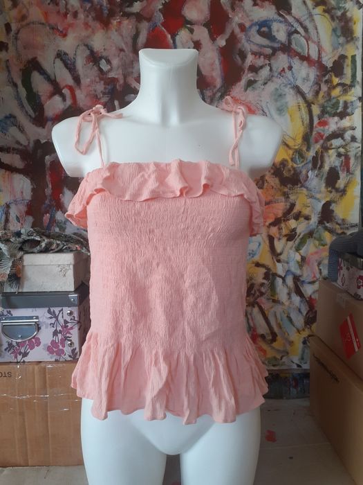 Bluzka na ramiączkach marszczona coquette fairy 42