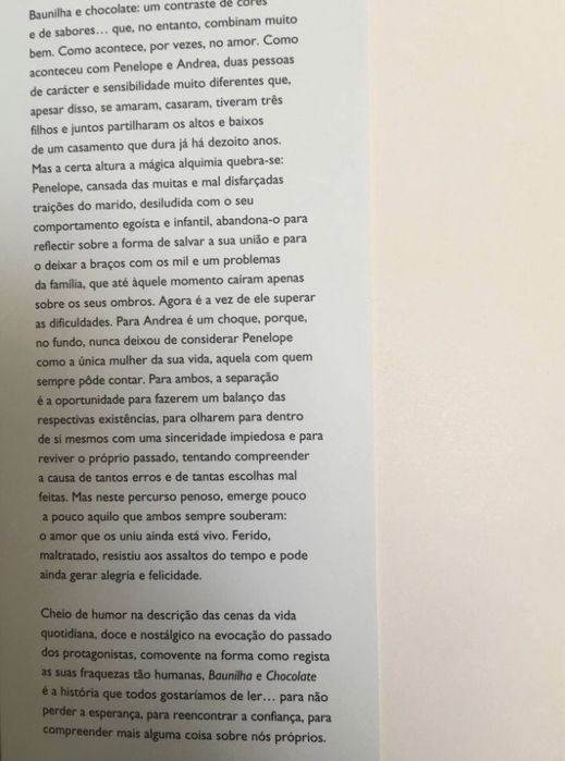 A praia do destino, Noite de Reis, Baunilha e chocolate